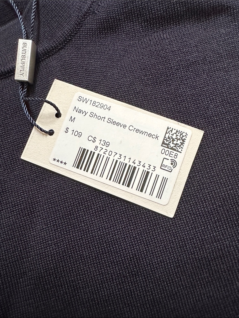 Suitsupply Navy Short-Sleeve Crew Knit sweater NWT size medium - Picture 2 of 9